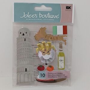 Jolee's Boutique Stickers Dimensional Italy Tower Pisa Wine Tomatoes